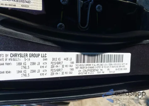 2014 Jeep Patriot High Altitude z USA, uszkodzony, nr VIN 1C4NJPFA3ED857442